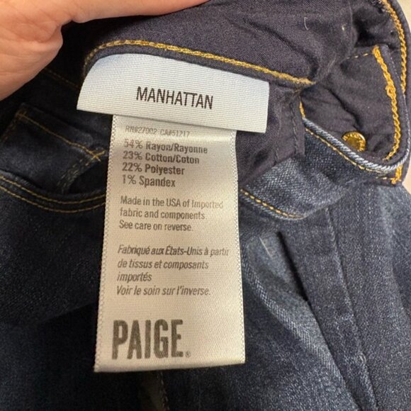 Paige Manhattan Bootcut Jeans Dark Wash Size 29 - Picture 7 of 7